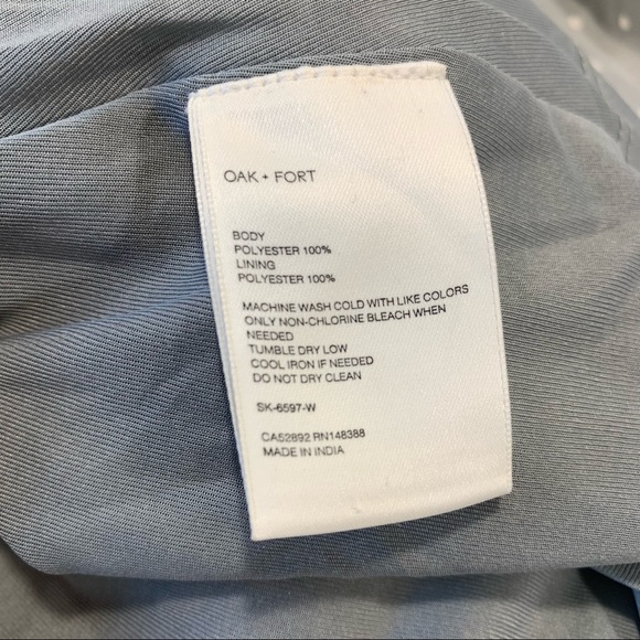 OAK + FORT Light Blue Polka Dot Midi Skirt - Picture 2 of 5